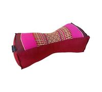 Collumino Traditional Kapok Chinese Neck Support Pillow for Yoga Massage or Relaxation (Pink, Maroon)
