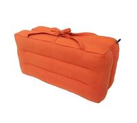 Collumino Traditional Thai Kapok Foldable Yoga Meditation Cushion with Carry Handle (Dark Orange)