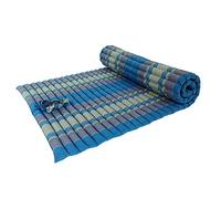 Collumino Traditional Thai Kapok XL Roll-Up Meditation Mattress for Yoga Massage or Relaxation (Blue)