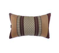 Collumino Traditional Thai Kapok Yoga and Meditation Support Pillow Large Rectangle size 45 x 28cm (Brown)