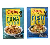 Colman's Fish Seasoning Bundle - Tuna Bake Pasta 44g & Fish Pie 20g (2 of Each)