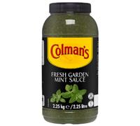 Colman's Fresh Garden Mint Sauce 2250g x 2 - Classic British Mint Sauce Made with Fresh Garden Mint | Catering-Size Bulk Pack for Restaurants, Carveries & Takeaways |