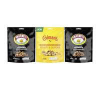 Colman's Honey & Mustard Flavoured Peanuts & Cashews (6x 130 g) mixed nuts bundle + Marmite Oven-Baked Peanuts (6x 190 g) and Cashews (6x 90 g) source of fibre 18 pc