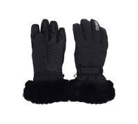 Colmar - Waterproof Ski gloves - Ladies Gloves Fur Black for Women in Nylon - Size S Black S