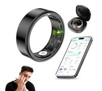 Colmi R02 Smart Ring, 2025 New Colmi Smart Ring R02, ColmiR02 Smartring Ip68 & 3atm Waterproof Fitness Tracker Smart Ring, 12-Day Battery Life, With Heart Rate, Sleep Monitoring, Step Counting (Black)