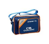 Colmic - Athens Technique Fishing Bags Shoulder Blue Grey, Compact and Reinforced Organized Pockets, Anti-Shock ABS Zip, Fishing and Outdoor Accessories, Grey, Blue And Orange, ATENE XL, Colmic Athens