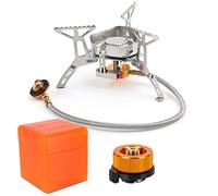 Colmthys Camping Gas Stove, Portable Windproof Backpacking Burner Cooking Stoves 3500W for BBQ Outdoor Cooking Hiking Fishing Picnic with Piezo Ignition Adapters Converter