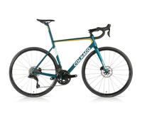 Colnago V3 105 Di2 Carbon Road Bike - Blue Petrol / Yellow / 52cm / Sloping