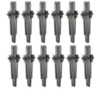 Coloch 12 Pack Wedge and Feather Shims, 5/8 Inches Heavy Duty Rock Splitting Wedges Stone Splitter Hand Tools for Rock, Stone, Concrete, Marble, Granite