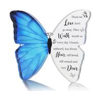 COLOFALLA Sympathy Gift Bereavement Gifts for Loss of Dad Mum Grandma Friend Husband Memorial Gifts for Grave Graveside Acrylic Butterfly Shape Table Decorations