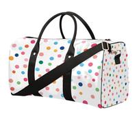 Coloful Polka Dot Pattern Foldable Travel Duffle Bag Waterproof Sports Gym Bag with Shoulder Straps