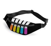 Coloful Science Chemical Reagent Bottles Printed Crossbody Fanny Pack Fashion Waist Bag with Adjustable Strap for Men Women