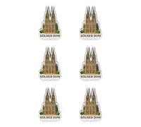 Cologne Cathedral Cologne Cologne Cologne Sticker Pack of 6 Vinyl Decoration 50 mm