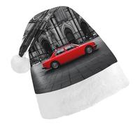 Cologne Cathedral Famous City Christmas Hats Patterned Santa Hat New Year Festive Holiday Party Supplies Adult