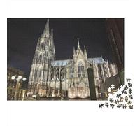 Cologne Cathedral Puzzle for Adults Jigsaw Lovers 1000 Pieces Suitable Cologne Cathedral (day Twin Spires Against Sky for 1000 500 Puzzle 52x38cm/1000pcs