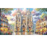 Cologne-Cathedral Recycled Paper Puzzle Game 1000 Piece Educational Game Challenge Fun Present & Activity for Home Great Gift Idea for Women, Gifts for Men 38x26/1000pcs