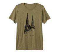 Cologne Cathedral Vintage Silhouette Köln German Skyline Premium T-Shirt