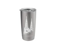 Cologne Cathedral Vintage Silhouette Köln German Skyline Stainless Steel Insulated Tumbler