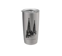 Cologne Cathedral Vintage Silhouette Köln German Skyline Stainless Steel Insulated Tumbler