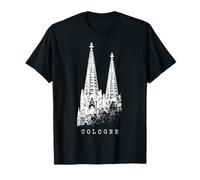 Cologne Cathedral Vintage Silhouette Köln German Skyline T-Shirt