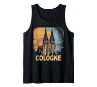 Cologne Cathedral Vintage Silhouette Köln German Skyline Tank Top
