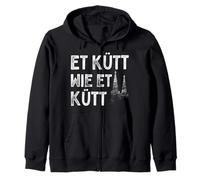 Cologne Et Kütt Wie Et Kütt Germany Cathedral Kölsch Quote Zip Hoodie