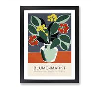 Cologne Flower Market Exhibition No.3 Framed Print | A2 Black Framed Wall Art | Ready to Hang | Modern Floral Picture | Living Room Bedroom Lounge Office