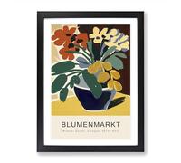 Cologne Flower Market Exhibition No.5 Framed Print | A2 Black Framed Wall Art | Ready to Hang | Modern Floral Picture | Living Room Bedroom Lounge Office