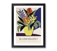Cologne Flower Market Exhibition No.7 Framed Print | A2 Black Framed Wall Art | Ready to Hang | Modern Floral Picture | Living Room Bedroom Lounge Office