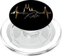 Cologne Skyline Heartbeat Germany Silhouette I Love Köln PopSockets PopGrip for MagSafe