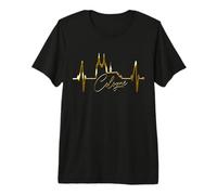 Cologne Skyline Heartbeat Germany Silhouette I Love Köln Premium T-Shirt