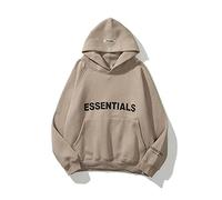 Cololuck Unisex Oversized Fleece Hoodie, 3D Letter Print Streetwear Pullover, Heavyweight Cotton Blend Hooded Sweatshirt, Y2K Hip Hop Baggy Style for Men Women