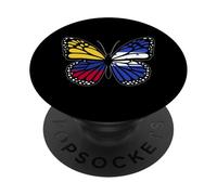 Colombia and Honduras Mix Butterfly Half Colombian Honduran PopSockets Adhesive PopGrip