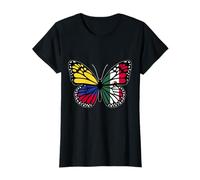 Colombia and Mexico Mix Butterfly Half Colombian Mexican T-Shirt