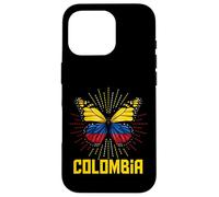 Colombia Butterfly Flag Wings Case for iPhone 16 Pro