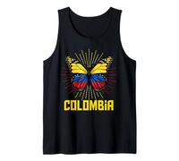 Colombia Butterfly Flag Wings Tank Top