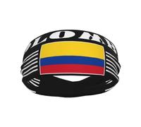 Colombia Colombian Flag Text Sport Sweatband for Men Women Quick Dry Headbands Non Slip Sweat Proof Hairband Breathable Headwear for Running