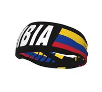 Colombia Colombian Striped Flag Sport Sweatband for Men Women Quick Dry Headbands Non Slip Sweat Proof Hairband Breathable Headwear for Running
