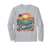 Colombia Flag Cartagena Caribbean Colombian Columbia Flag Long Sleeve T-Shirt