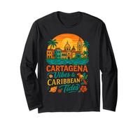 Colombia Flag Cartagena Caribbean Colombian Columbia Flag Long Sleeve T-Shirt