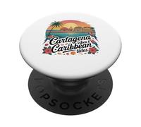 Colombia Flag Cartagena Caribbean Colombian Columbia Flag PopSockets Adhesive PopGrip