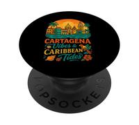 Colombia Flag Cartagena Caribbean Colombian Columbia Flag PopSockets Adhesive PopGrip