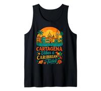 Colombia Flag Cartagena Caribbean Colombian Columbia Flag Tank Top
