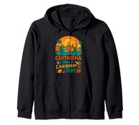 Colombia Flag Cartagena Caribbean Colombian Columbia Flag Zip Hoodie