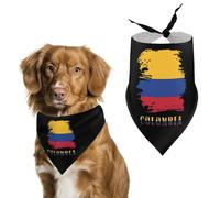 Colombia Flag Dog Bandana Puppy Cat Scarfs Bibs Washable Triangle Kerchief Pet Gifts