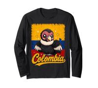Colombia Flag Kawaii Andean Condor Long Sleeve T-Shirt