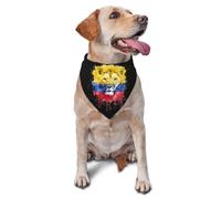 Colombia Flag Lion Dog Bandanas Triangle Scarf for Cats and Dogs Adjustable Pet Neck Accessory Decorative Washable Durable