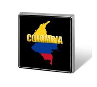 Colombia Flag Map Custom Lapel Pins Square Brooch Tie Suit Dress Accessories for Men Women Wedding Birthday