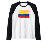 Colombia Flag Raglan Baseball Tee