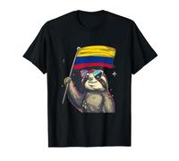 Colombia Flag Sloth Colombian Pride Colombian Roots Value Graphic T-Shirt